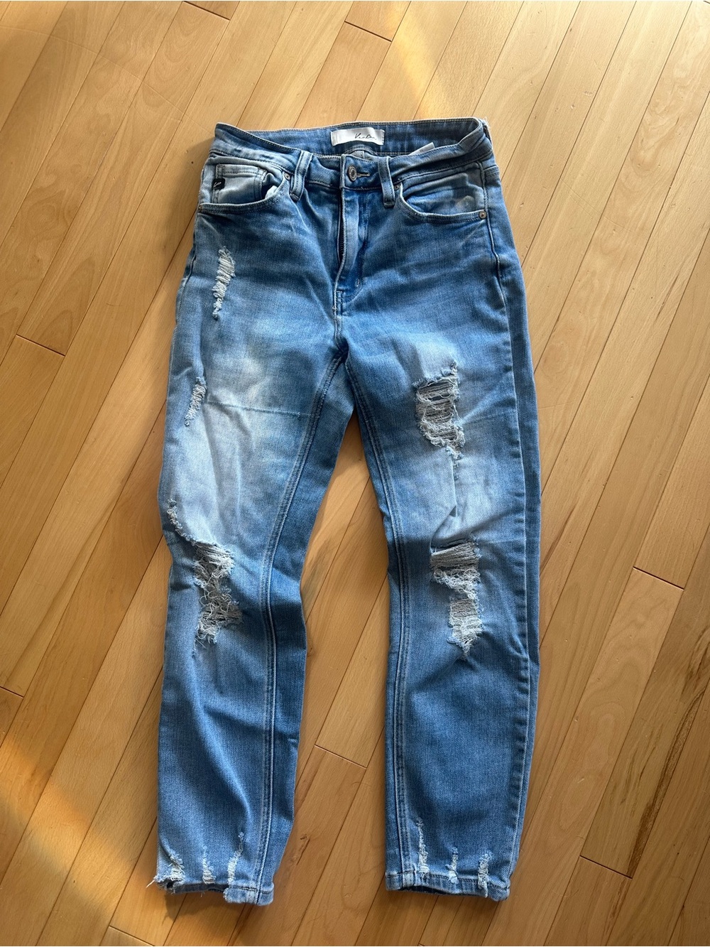 KanCan Distressed Light Blue Boyfriend Jeans